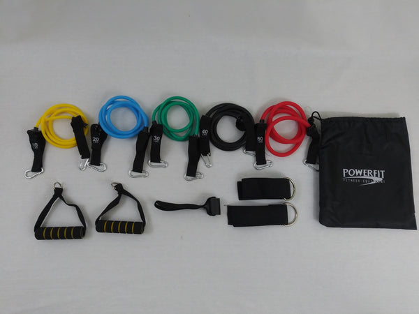 PowerFit Resistance Band Set with Weight Increments for Commercial or Home Gyms