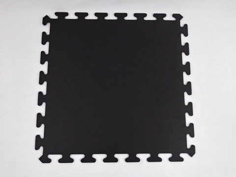 Black Rubber Interlocking Tiles 23" x 23" x 8mm