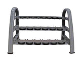PowerFit Three Tier Dumbbell Rack w/ 5lb-50lb Round Rubber Dumbbell set - LIMITED SUPPLIES!