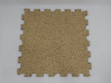 95% Caramel Cream Rubber Interlocking Tiles 23" x 23" x 7.5mm