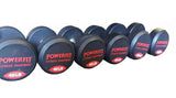 PowerFit Three Tier Dumbbell Rack w/ 5lb-50lb Round Rubber Dumbbell set - LIMITED SUPPLIES!