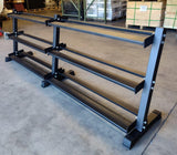 PowerFit "Double Wide" Three Tier Black Dumbbell Rack