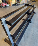 PowerFit "Double Wide" Three Tier Black Dumbbell Rack
