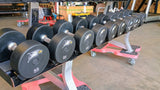 Iron Grip, Intek, Troy 30lb-125lb Urethane Dumbbell Set w/ Hammer Strength Dumbbell Racks (USED)