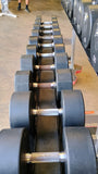 Iron Grip, Intek, Troy 30lb-125lb Urethane Dumbbell Set w/ Hammer Strength Dumbbell Racks (USED)