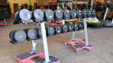 Iron Grip, Intek, Troy 30lb-125lb Urethane Dumbbell Set w/ Hammer Strength Dumbbell Racks (USED)