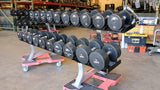 Iron Grip, Intek, Troy 30lb-125lb Urethane Dumbbell Set w/ Hammer Strength Dumbbell Racks (USED)