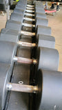 Iron Grip, Intek, Troy 30lb-125lb Urethane Dumbbell Set w/ Hammer Strength Dumbbell Racks (USED)