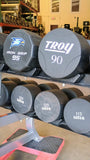 Iron Grip, Intek, Troy 30lb-125lb Urethane Dumbbell Set w/ Hammer Strength Dumbbell Racks (USED)