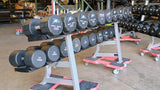 Iron Grip, Intek, Troy 30lb-125lb Urethane Dumbbell Set w/ Hammer Strength Dumbbell Racks (USED)