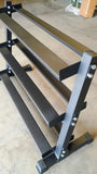 PowerFit Three Tier Black Dumbbell Rack for Commercial & Home Gyms