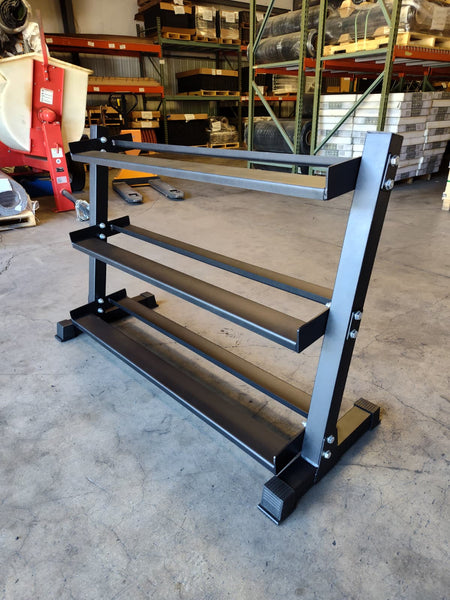 PowerFit 54" Three Tier Black Dumbbell Rack