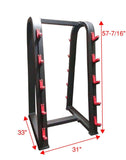 PowerFit Set of Fixed Weight Barbells and A Frame Barbell Rack