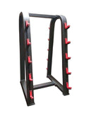 PowerFit Set of Fixed Weight Barbells and A Frame Barbell Rack