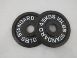 Standard Olympic Metal Weight Plates (Pair)