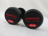 PowerFit Round Rubber Dumbbells - Pricing is for a Pair