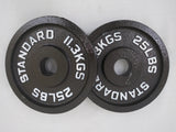 Standard Olympic Metal Weight Plates (Pair)