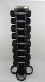 PowerFit Rubber Hex Dumbbell Set with Vertical Dumbbell Rack
