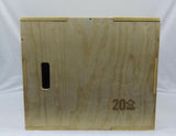 PowerFit Wooden Plyo Box 20" x 24" x 30" for Commercial and Home Fitness