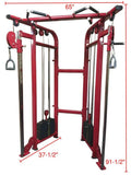 PowerFit Equipment Red Functional Trainer for Commercial and Residential Gyms