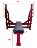 PowerFit Equipment Flat Olympic Chest Press Bench with Storage Rack