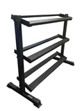 PowerFit Three Tier Black Dumbbell Rack for Commercial & Home Gyms