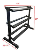 PowerFit Three Tier Black Dumbbell Rack for Commercial & Home Gyms